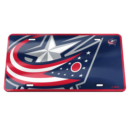 Columbus Blue Jackets Mega Logo Acrylic License Plate