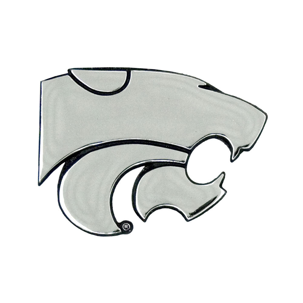 Kansas State Wildcats Free Form Chrome Auto Emblem     