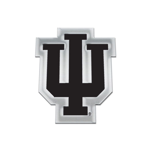 Indiana Hoosiers Free Form Black Chrome Auto Emblem