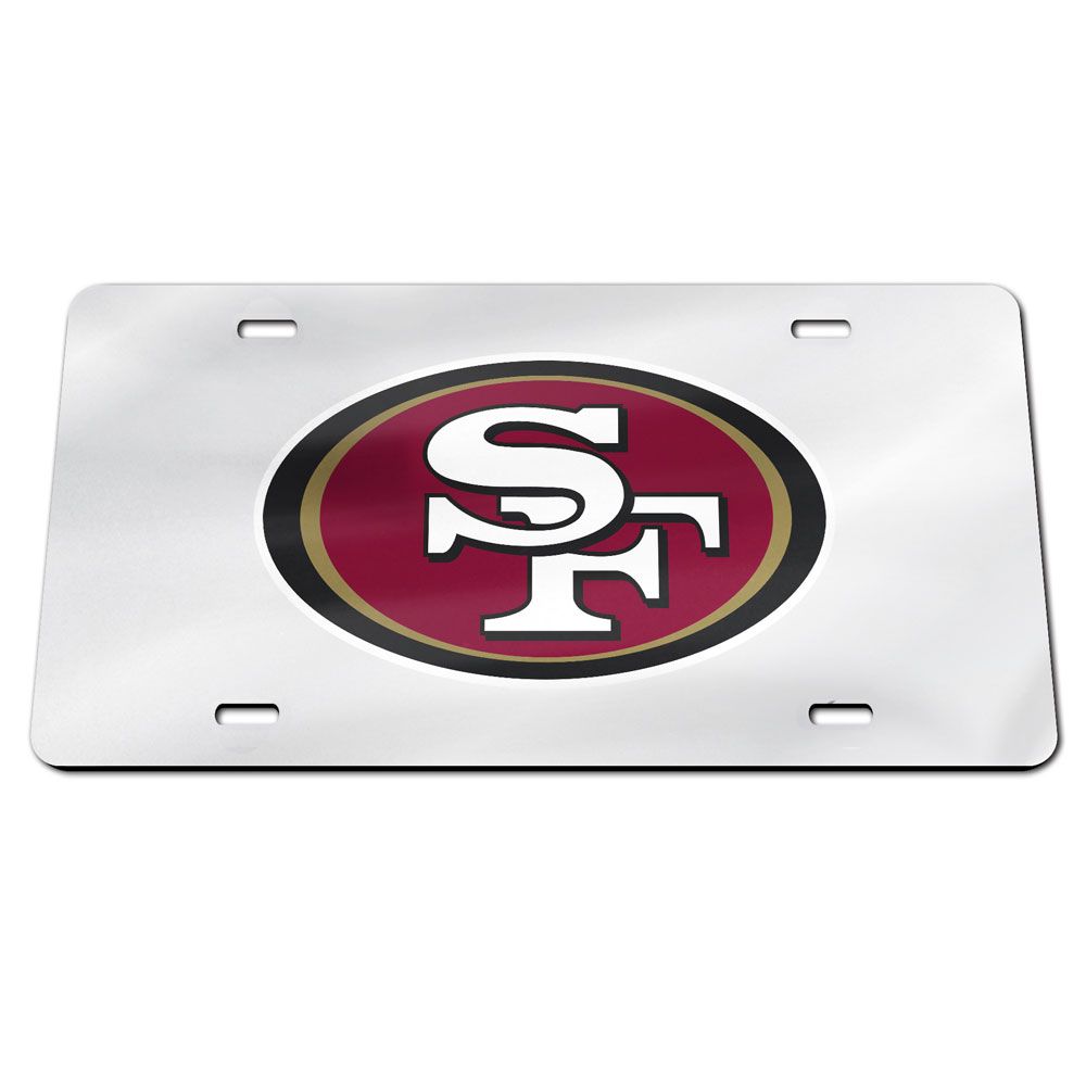 San Francisco 49ers Chrome Acrylic License Plate