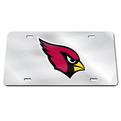Arizona Cardinals Chrome Acrylic License Plate