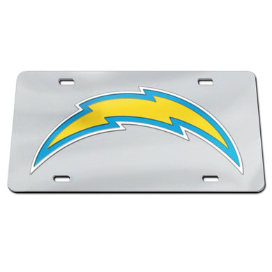 Los Angeles Chargers Chrome Acrylic License Plate