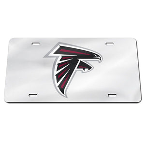 Atlanta Falcons Chrome Acrylic License Plate