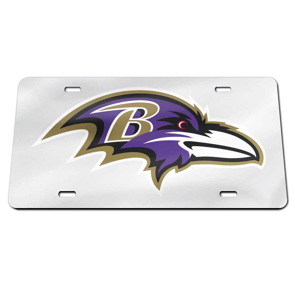Baltimore Ravens Chrome Acrylic License Plate