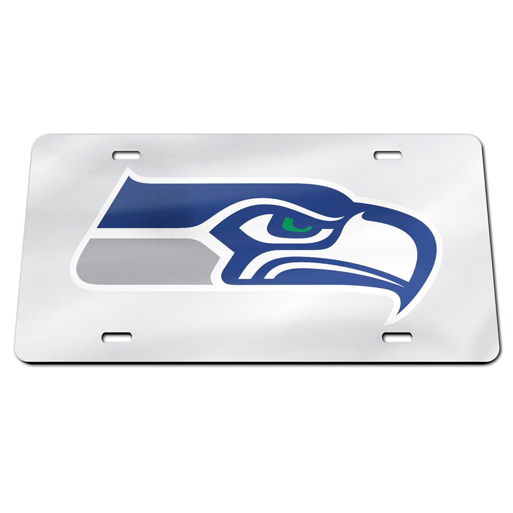 Seattle Seahawks Chrome Acrylic License Plate