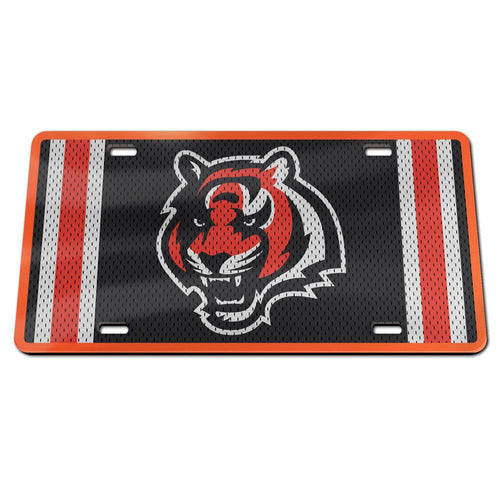 Cincinnati Bengals Jersey Chrome Acrylic License Plate