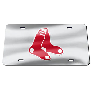 Boston Red Sox Chrome Acrylic License Plate