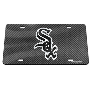 Chicago White Sox Carbon Fiber Acrylic License Plate