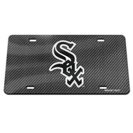 Chicago White Sox Carbon Fiber Acrylic License Plate