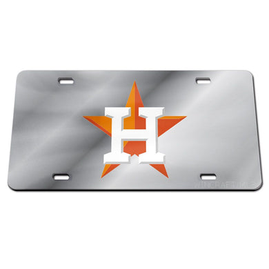 Houston Astros Chrome Acrylic License Plate