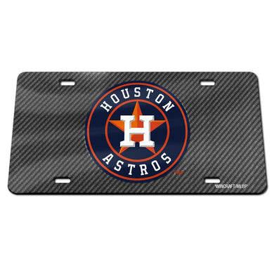 Houston Astros Carbon Fiber Acrylic License Plate