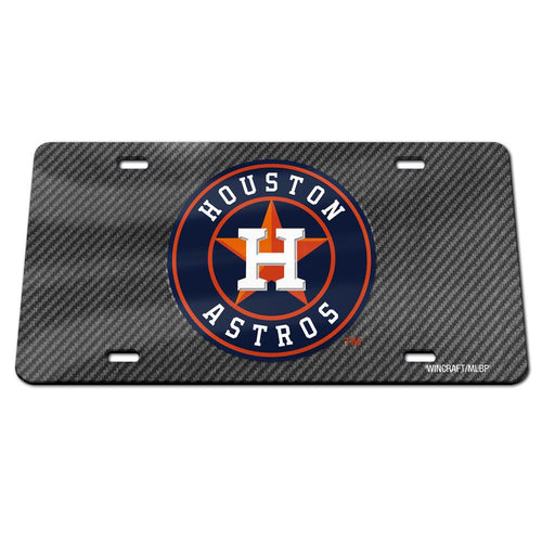 Houston Astros Carbon Fiber Acrylic License Plate