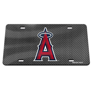 Los Angeles Angels Carbon Fiber Acrylic License Plate
