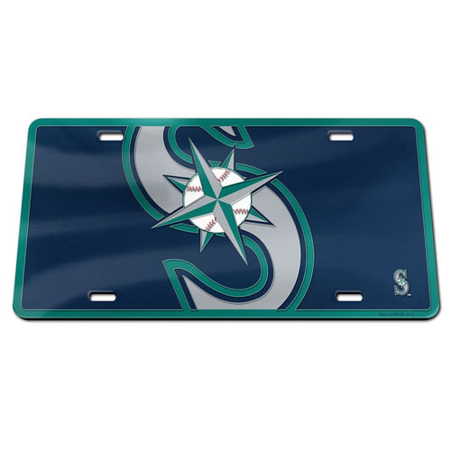 Seattle Mariners Mega Logo Acrylic License Plate