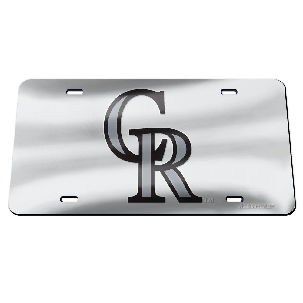 Colorado Rockies Chrome Acrylic License Plate