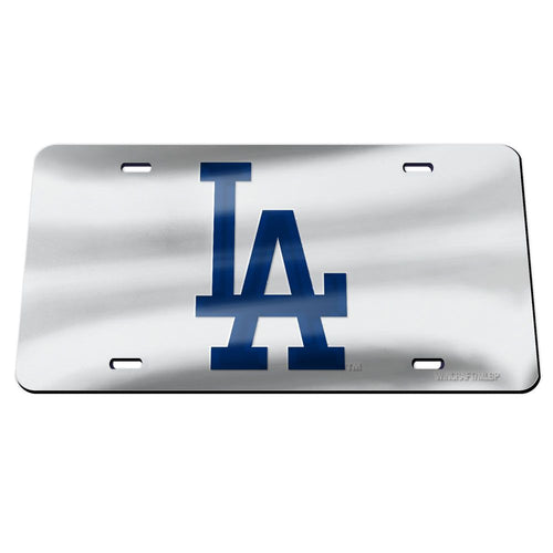 Los Angeles Dodgers Chrome Acrylic License Plate LA