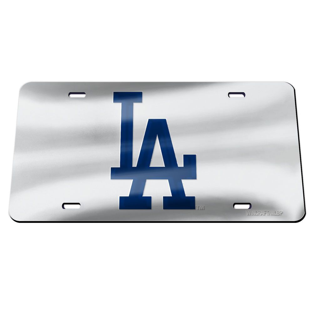 Los Angeles Dodgers Chrome Acrylic License Plate LA
