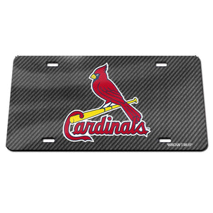 St. Louis Cardinals Carbon Fiber Acrylic License Plate