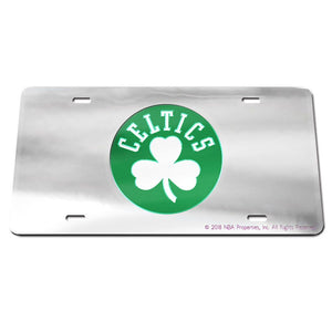 Boston Celtics Chrome Acrylic License Plate