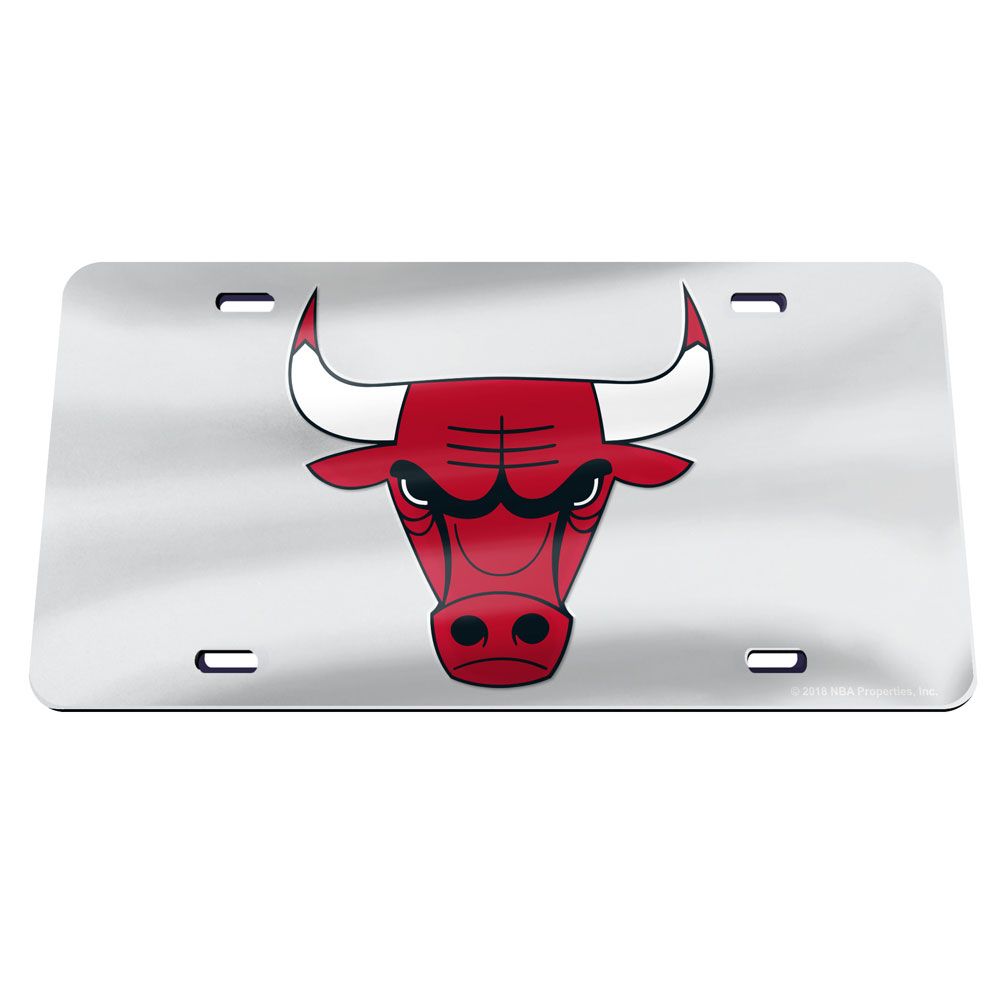 Chicago Bulls Chrome Acrylic License Plate