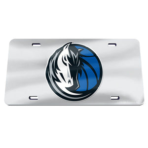 Dallas Mavericks Chrome Acrylic License Plate