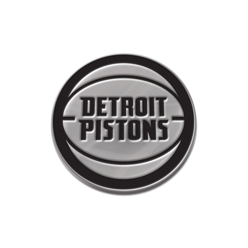 Detroit Pistons Free Form Chrome Auto Emblem                                                                                                              
