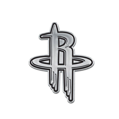 Houston Rockets Free Form Chrome Auto Emblem