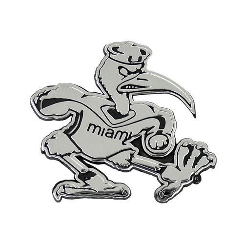 Miami Hurricanes Chrome Auto Emblem                                                                        