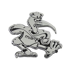Miami Hurricanes Chrome Auto Emblem                                                                        