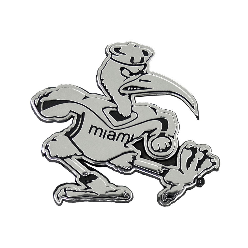 Miami Hurricanes Chrome Auto Emblem                                                                        
