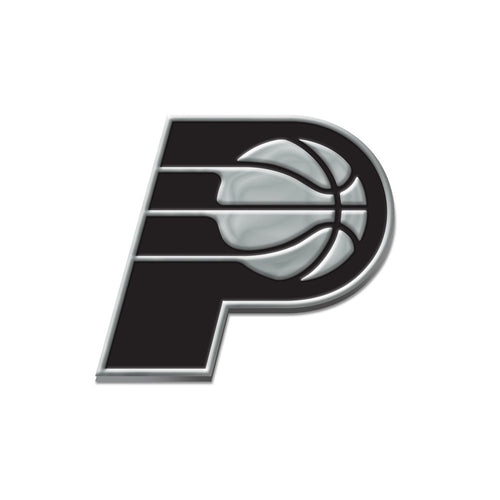 Indiana Pacers Free Form Chrome Auto Emblem                                                                                                               