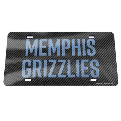 Memphis Grizzlies Carbon Fiber Acrylic License Plate