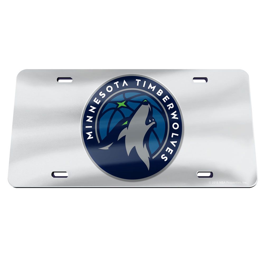 Minnesota Timberwolves Chrome Acrylic License Plate