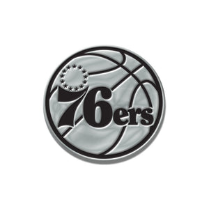 Philadelphia 76ers Free Form Chrome Auto Emblem                                                                                                           