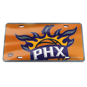 Phoenix Suns Mega Logo Chrome Acrylic License Plate