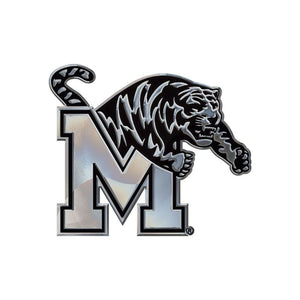 Memphis Tigers Free Form Chrome Auto Emblem