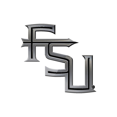 Florida State Seminoles Free Form Chrome Auto Emblem                         