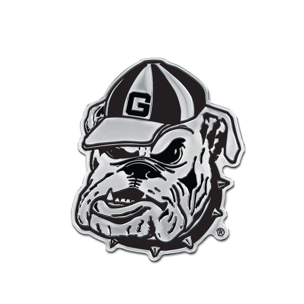 Georgia Bulldogs Free Form Chrome Auto Emblem