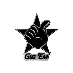 Texas A&M Aggies Chrome Auto Emblem Gig Em