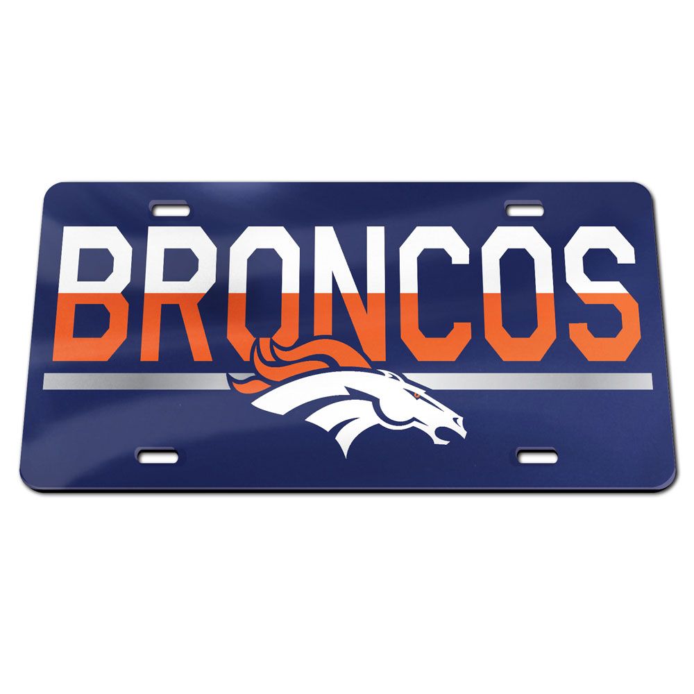 Denver Broncos Wordmark Acrylic License Plate