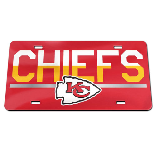 Kansas City Chiefs Wordmark Acrylic License Plate