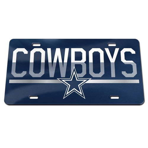 Copy of Dallas Cowboys Chrome Wordmark Acrylic License Plate