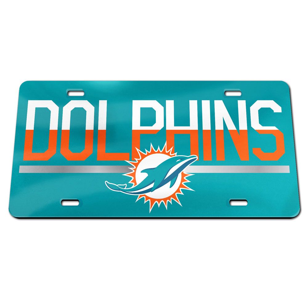 Miami Dolphins Wordmark Acrylic License Plate – Sports Fanz