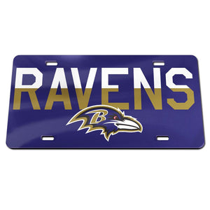 Baltimore Ravens Wordmark Acrylic License Plate