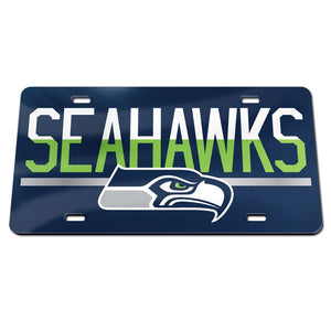 Seattle Seahawks Wordmark Acrylic License Plate