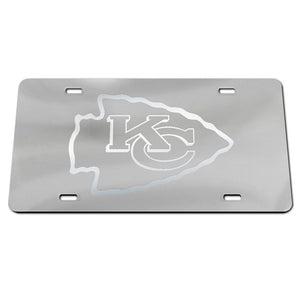 Kansas City Chiefs Frosted Acrylic License Plate