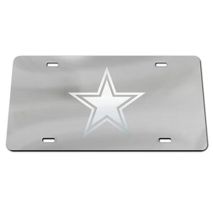 Dallas Cowboys Frosted Chrome Acrylic License Plate