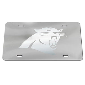 Carolina Panthers Frosted Chrome Acrylic License Plate