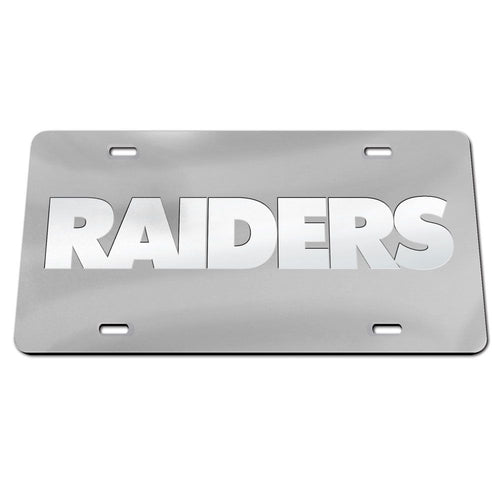 Las Vegas Raiders Frosted Chrome Laser Tag License Plate