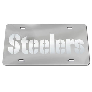 Pittsburgh Steelers Frosted Chrome Acrylic License Plate